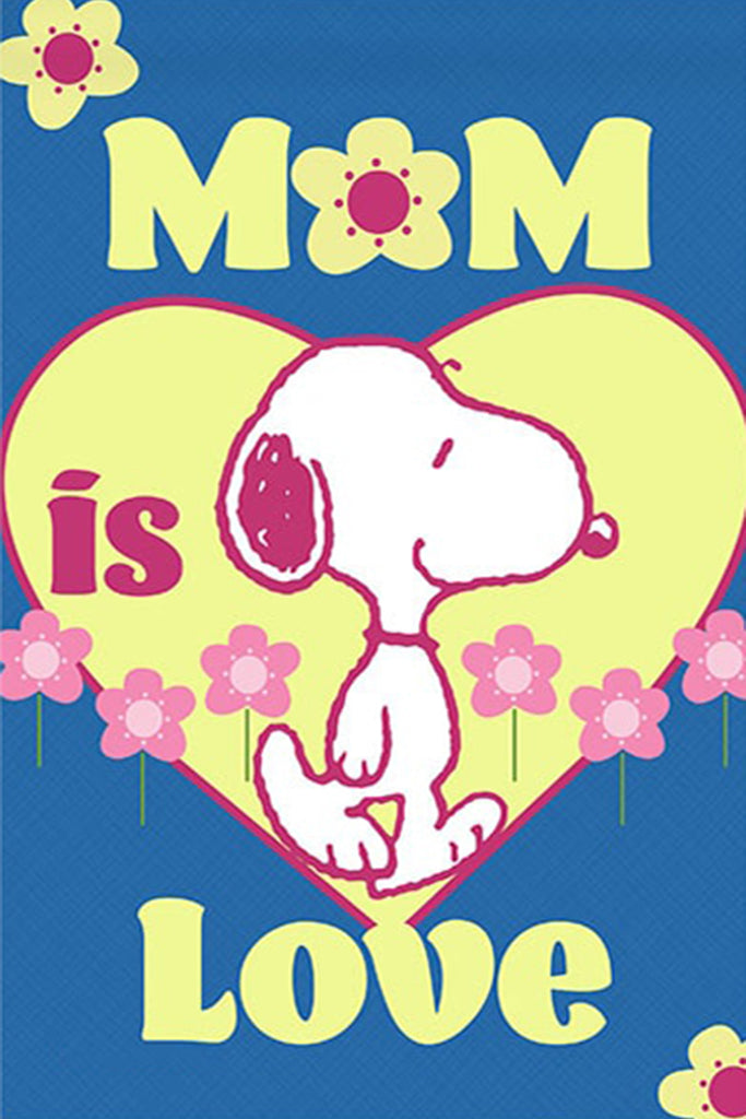 Peanuts Double-Sided Flag - MOM