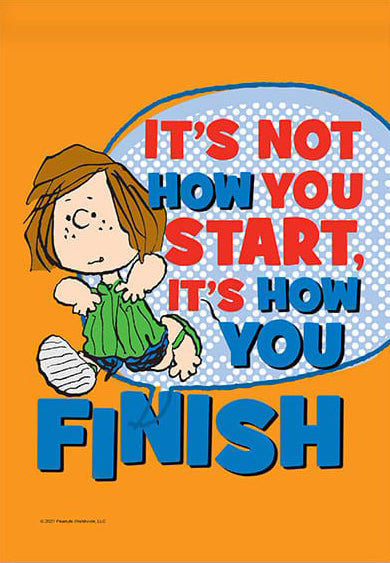 Peanuts Double-Sided Flag - Peppermint Patty How You Finish