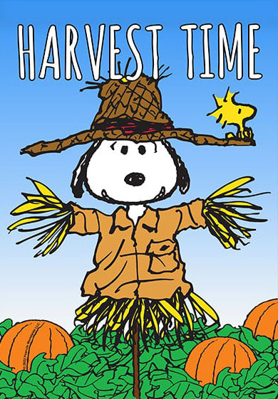 Peanuts Double-Sided Flag - Harvest Time