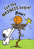 Peanuts Double-Sided Flag - Snoopy Basketball March Madness