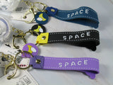 Snoopy Astronaut Double-Ring PVC Key Chain With Embossed Wrist Strap (Real Acrylic Helmet Face Cover!)