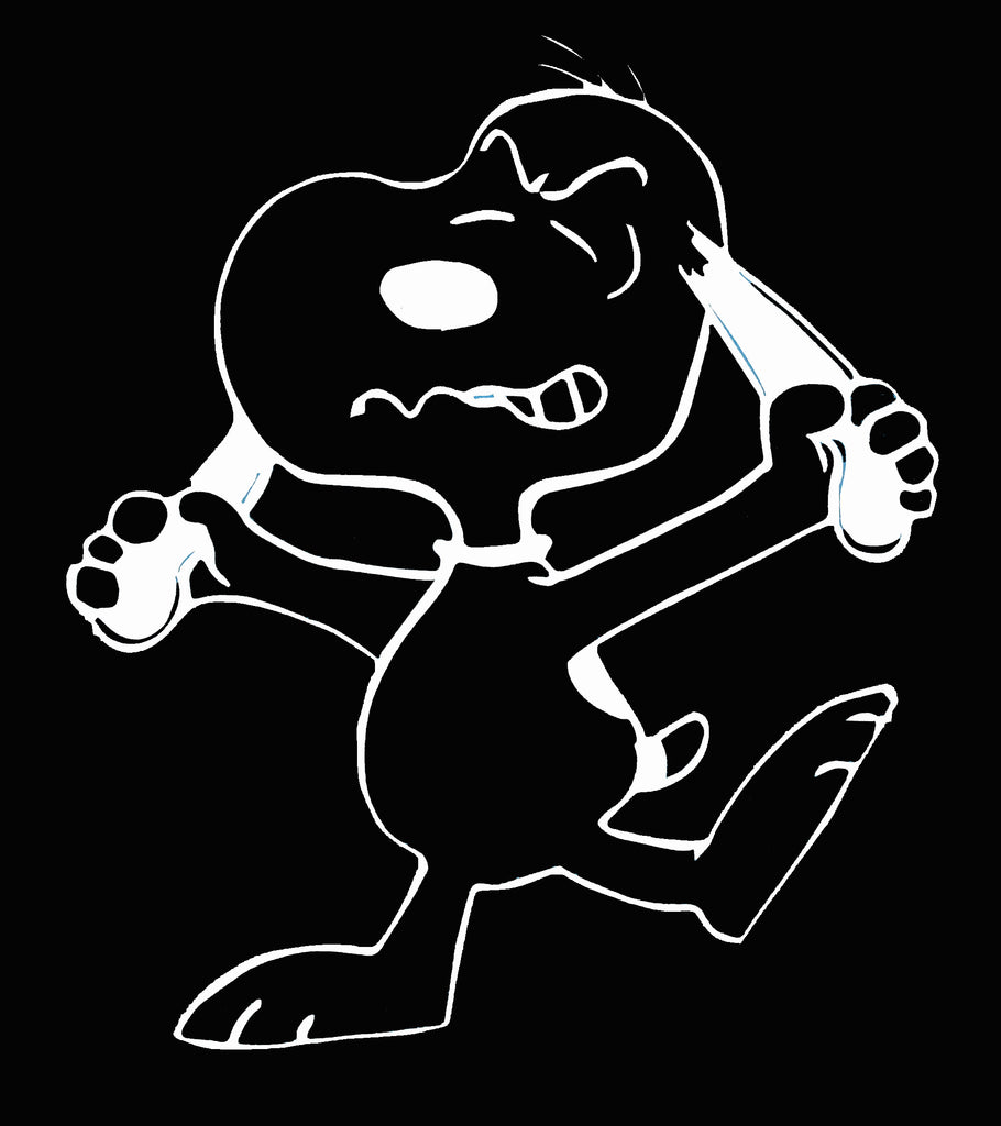 Angry Snoopy Die-Cut Vinyl Decal - White