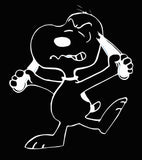 Angry Snoopy Die-Cut Vinyl Decal - White