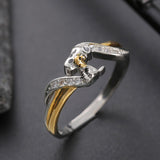 Snoopy Faux-Crystal Ring With Red Heart