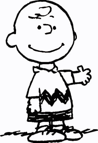 Charlie Brown Waves Die-Cut Vinyl Decal - White
