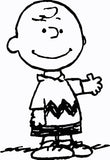 Charlie Brown Waves Die-Cut Vinyl Decal - White