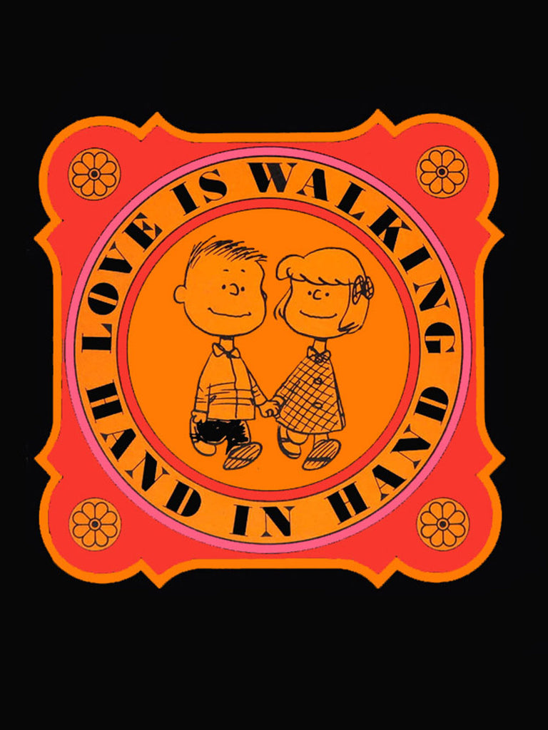 Peanuts Double-Sided Flag - Love Is Walking Hand In Hand