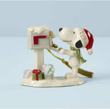 Lenox Snoopy's Letter To Santa Fine China Ornament With 24K Gold Accents