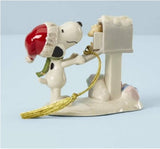 Lenox Snoopy's Letter To Santa Fine China Ornament With 24K Gold Accents