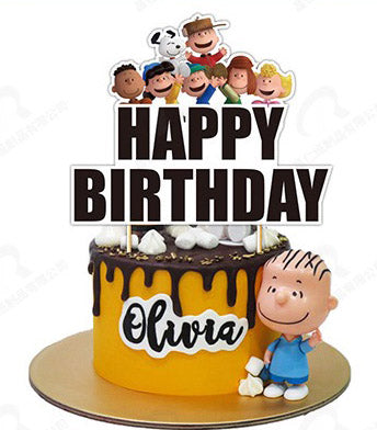 Peanuts Party Ware - Cake Topper (One-Time Use) - Matching Party Ware Sold Separately