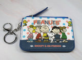 Peanuts Vinyl Change Purse / Double-Ring Key Chain Combo With License Pocket - Ice Cream Cone