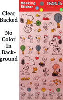Peanuts Clear-Backed Sticker Set #1 - (4 Different Sets Available)  Great For Scrapbooking!