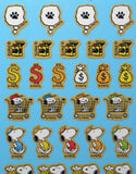 Snoopy Kraft Colored Sticker Set