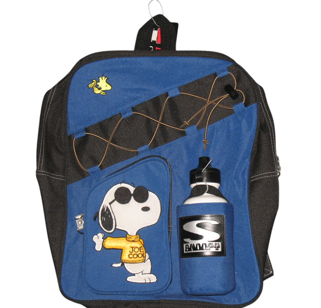 Snoopy Joe Cool Full-Size Backpack With Water Bottle