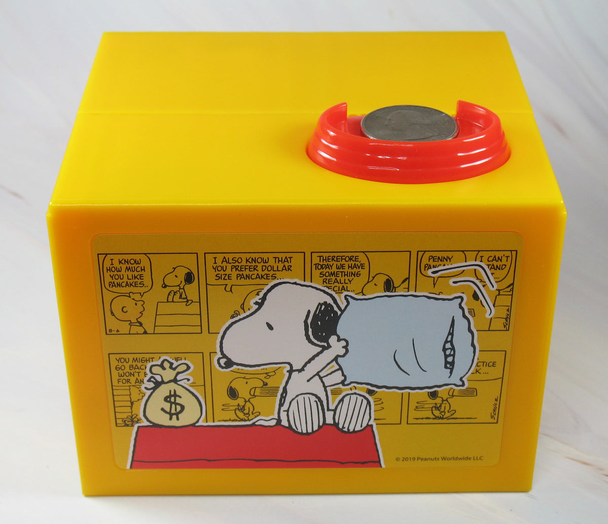 Snoopy Musical And Animated Coin Bank - Watch Snoopy Grab Your
