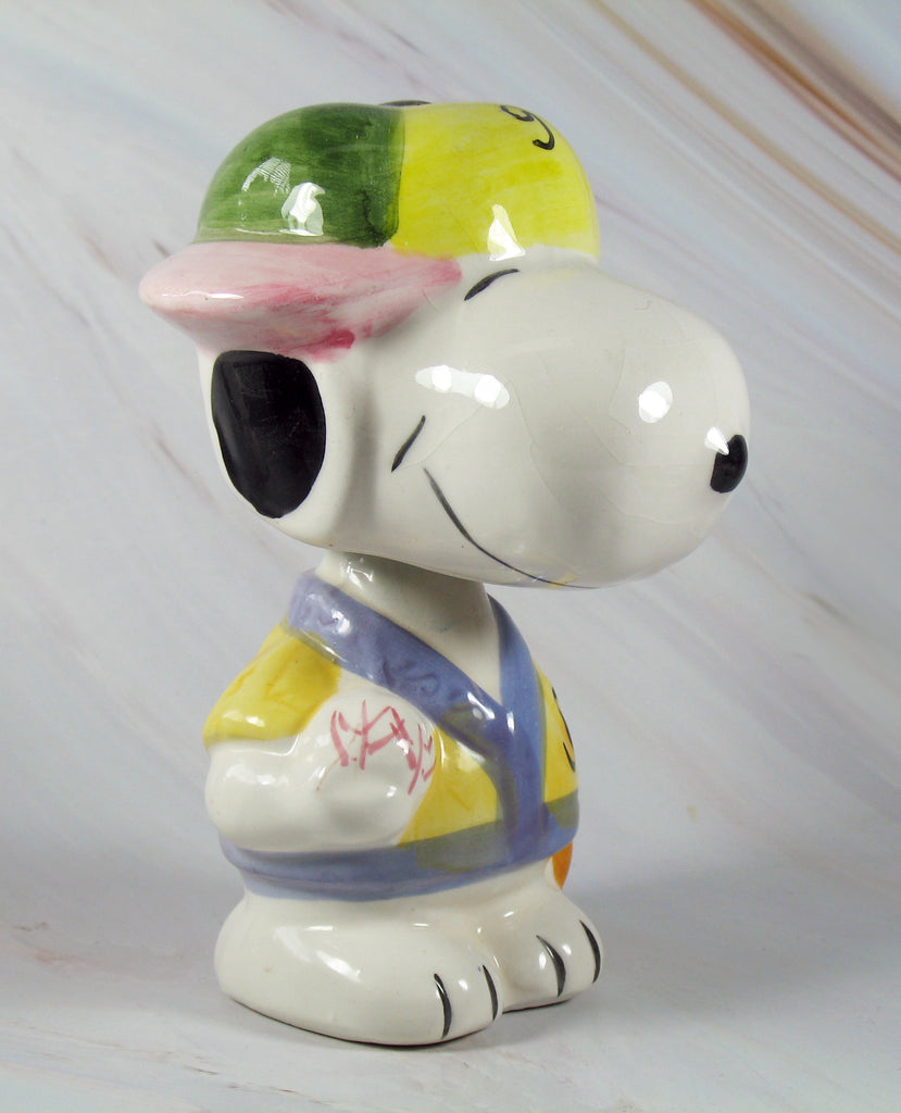 Charlie Brown and Snoopy Baseball Salt and Pepper Shakers