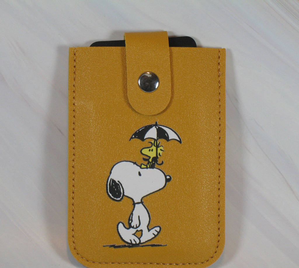 Peanuts Leather Credit Card Holder - Snoopy and Woodstock
