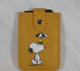 Peanuts Leather Credit Card Holder - Snoopy and Woodstock