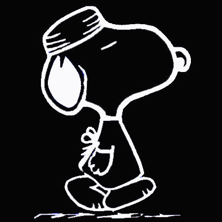 Doctor Snoopy Die-Cut Vinyl Decal - White