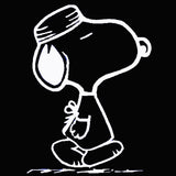 Doctor Snoopy Die-Cut Vinyl Decal - White