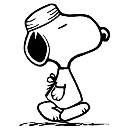 Doctor Snoopy Die-Cut Vinyl Decal - Black