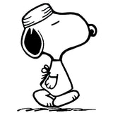 Doctor Snoopy Die-Cut Vinyl Decal - Black