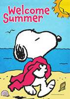 Peanuts Double-Sided Flag - Snoopy Welcome Summer