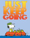 Peanuts Double-Sided Flag - Snoopy Just Keep Going