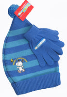 Snoopy Adult Size Knit Hat and Gloves Set