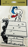 Snoopy Flying Ace Die-Cut Party Invitations - RARE!