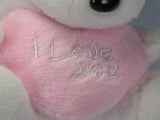 Snoopy Doll Plush Holding Heart-Shaped Pillow Key Chain - I Love You