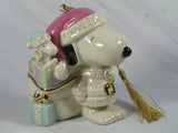 Lenox Santa Snoopy Fine China Ornament With 24K Gold Accents