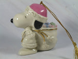 Lenox Santa Snoopy Fine China Ornament With 24K Gold Accents