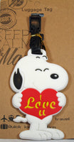 Peanuts PVC Luggage Tag With Raised Graphics - Snoopy I Love U