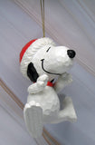 Snoopy "Dimpled" and Jointed Christmas Ornament / Hanging Figurine - RARE!