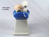 Charlie Brown and Snoopy Vintage Ceramic Trophy - Friendship (Uneven Paint Finish/NOT Scratched)