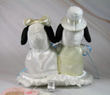 Belle Bride and Snoopy Groom Plush Doll Set - Perfect Cake Topper!  RARE!