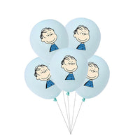 Peanuts 5-Piece Latex Balloon Set - Linus (Blue)   (Air Fill/NOT Helium)