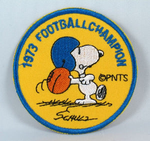1973 SNOOPY FOOTBALL CHAMPION PATCH