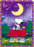 Peanuts Double-Sided Flag - Under the Moon