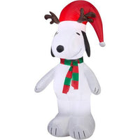 Snoopy Reindeer Lighted Inflatable - 5 Feet High!