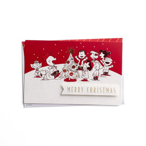 2-D Peanuts Christmas Cards With Designer Envelopes