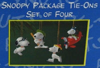 Snoopy Mini Resin Tie-On Ornament Set