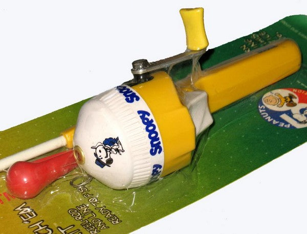 Snoopy Vintage Catch 'Em Kit Fishing Pole / Rod With Free Rubber Snoopy  Bobber