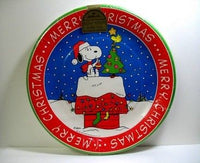 Snoopy on Decorated Doghouse Party Plates - Extra Large Size