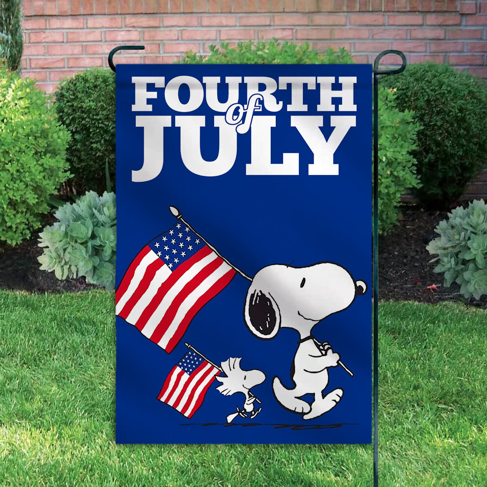 Peanuts Double-Sided Flag - Fourth of July