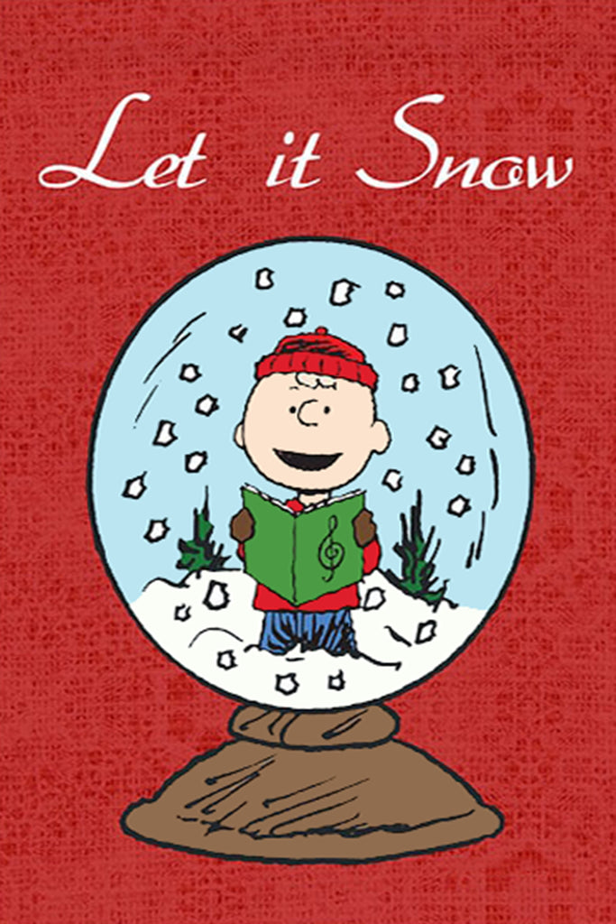 Peanuts Double-Sided Flag - Let It Snow