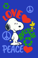 Peanuts Double-Sided Flag - Love and Peace