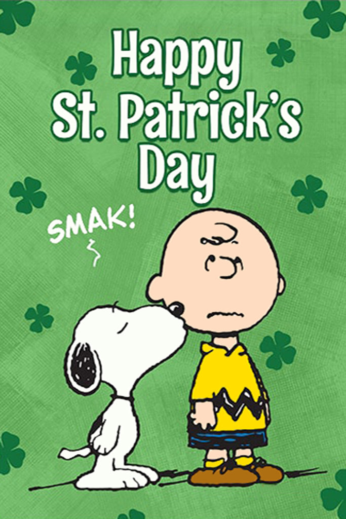 Peanuts Double-Sided Flag - Happy St. Patrick's Day