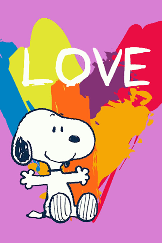 Peanuts Double-Sided Flag - Snoopy LOVE
